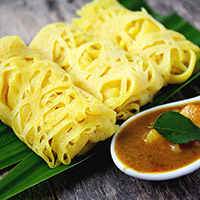 Roti Jala with Curry Potatoes Image